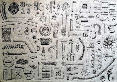 Flotsam and Jetsam: Inventory, 560x750 pencil Khadi paper